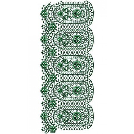 Zardozi Fabric Saree Border Embroidery Design 17075