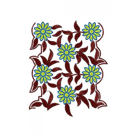 Gota Patti Border Embroidery Design 17235