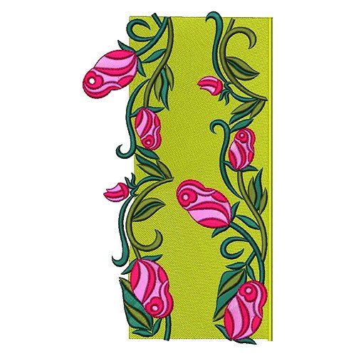 Window Curtain Border Embroidery Design 17241