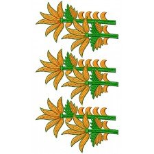 Lotus Floral Border Embroidery Designs