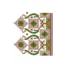 Kashmiri Shawl Border Embroidery Design