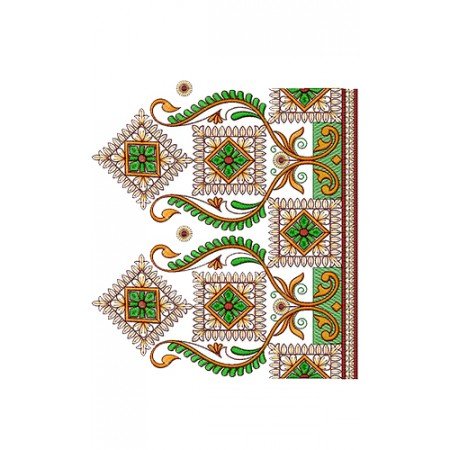 Kashmiri Shawl Border Embroidery Design