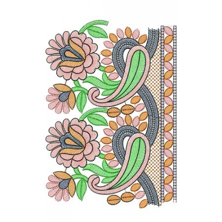 Basket Border Shawl Embroidery Design
