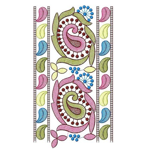 Floral Paisley Embroidery Design