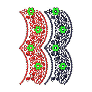 Caftan Noir Bigborder Embroidery Design