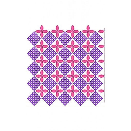 Colorful Abstract Border Embroidery Design 19826
