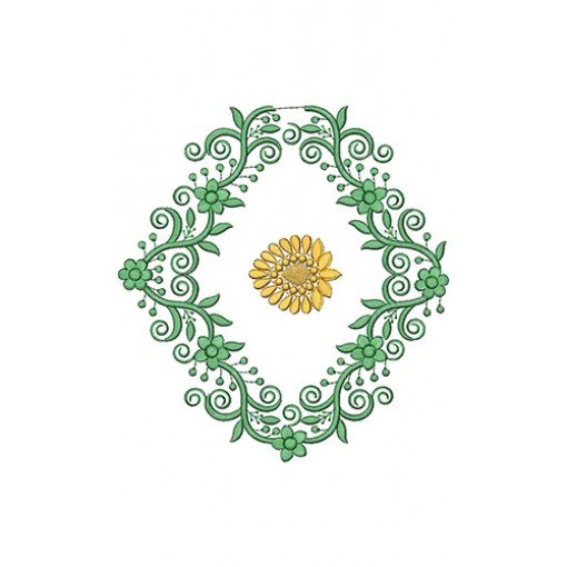 Rich Look Border Embroidery Design 20216