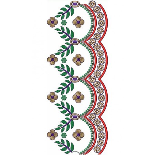 Border Embroidery Design 20874