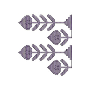 Spooky Tree Border Embroidery Design 20914