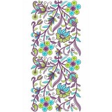 Shawl Border Embroidery Design 21132