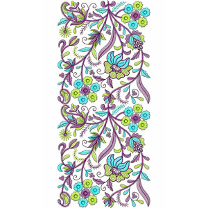 Shawl Border Embroidery Design 21132