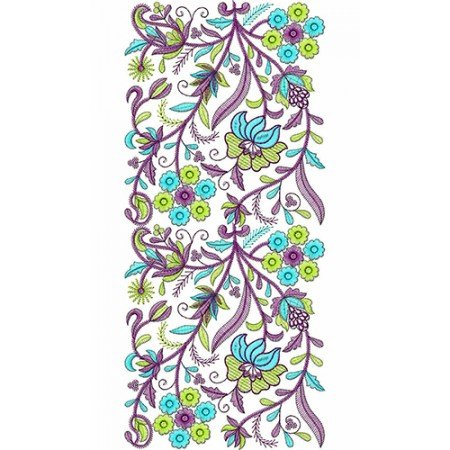 Shawl Border Embroidery Design 21132
