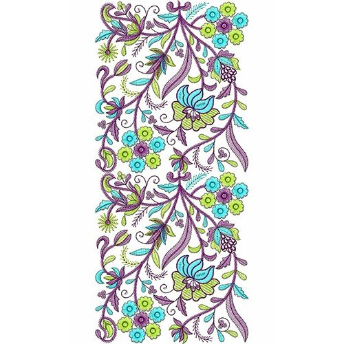 Shawl Border Embroidery Design 21132