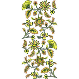 Shawl Border Embroidery Design 21133