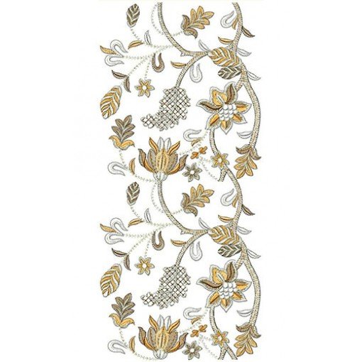 Floral Flowers Leaf Border Design 21183