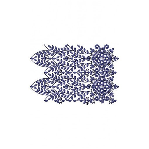 Blue Cotton Thread Embroidery Design 21248