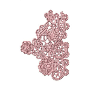 Freestanding Battenberg Lace Border Embroidery Design 21266