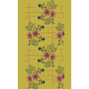 Beautiful Floral Lace Embroidery Design 21329