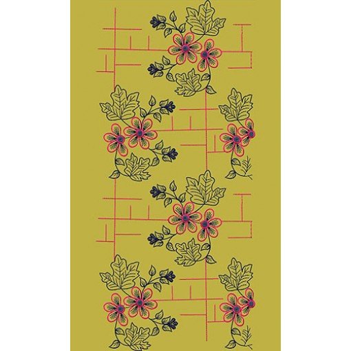 Beautiful Floral Lace Embroidery Design 21329