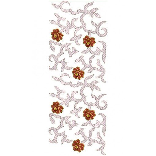 Cross Stitch Border Embroidery Design 21387