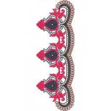 Turkey Muslim Caftan Border Embroidery Design 21452