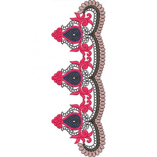 Turkey Muslim Caftan Border Embroidery Design 21452