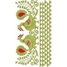 Costa Rica Royal Peacock Big Border Embroidery Design 21476