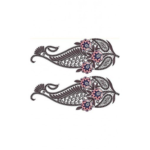 Openwork Endless Vintage Border With Flower Embroidery Design 21525