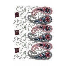Fine Heavy Paisley Border Embroidery Design 21540