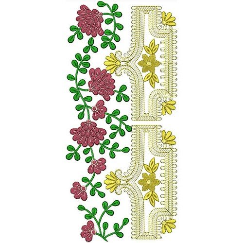 Modern Turkish Culture Border Embroidery Design 21541
