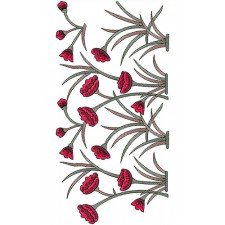 Decorative Floral Border Embroidery Design 21544