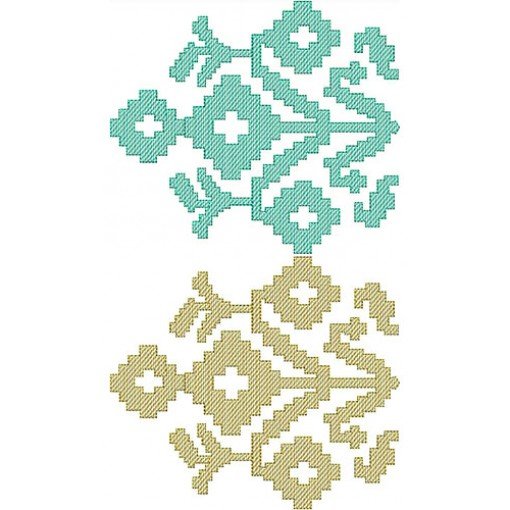 Colorful Bohemian Style Linen Embroidery Design 21545