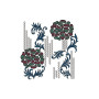 Abstract Amoeba In Underwater Border Embroidery Design 21615