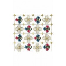 Gorgeous Colorful Floral Turkish Border Embroidery Design 21617