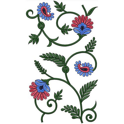 Turkey Saree Big Border Embroidery Design 21668