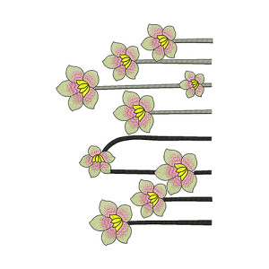 Flower Tree Embroidery Design 21706