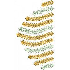 Wawes Like Leaf Embroidery Design 21763