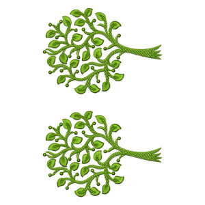 Tree Border Embroidery Design 21764