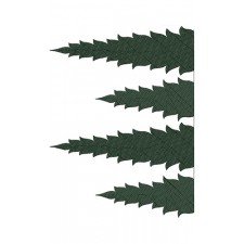 Potted Faux Ball Cactus Border Design 21767