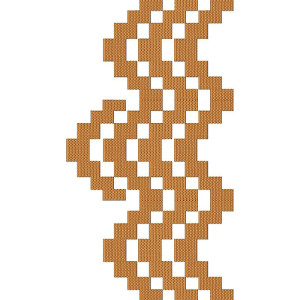 Squares Shape Border Embroidery Design 21803