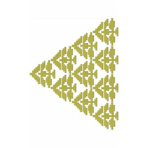 Triangle Pattern Border Embroidery Design 21805