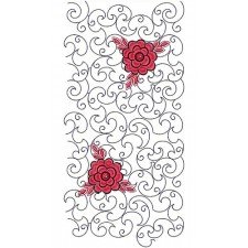 Quilt Stipple Pillow Cover Bed Cover Border Embroidery Design 21813