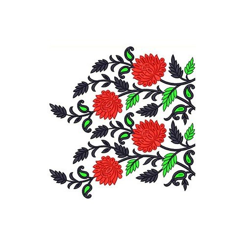Indian Beautiful Saree Border Embroidery Design 21925