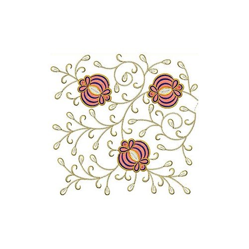 Pure Banarasi Silk Saree Border Embroidery Design 21927