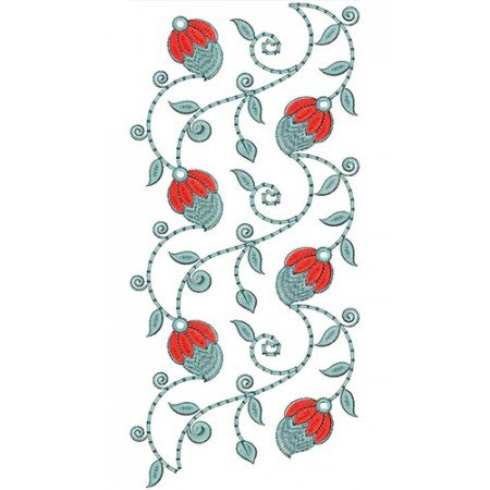 Flower Base Embroidery Design 22001