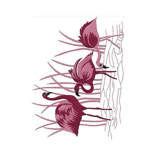 Ostrich Border Embroidery Design 22030