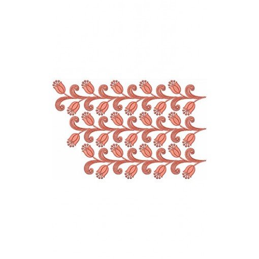 Rose Tree Border Embroidery Design 22031