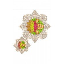 Flower Border Embroidery Design 22032