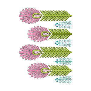 Peacock Feather Embroidery Design 22288