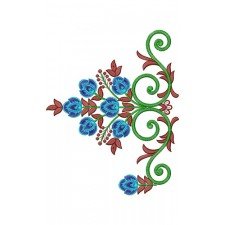 Oriental Flower Embroidery Design 22308